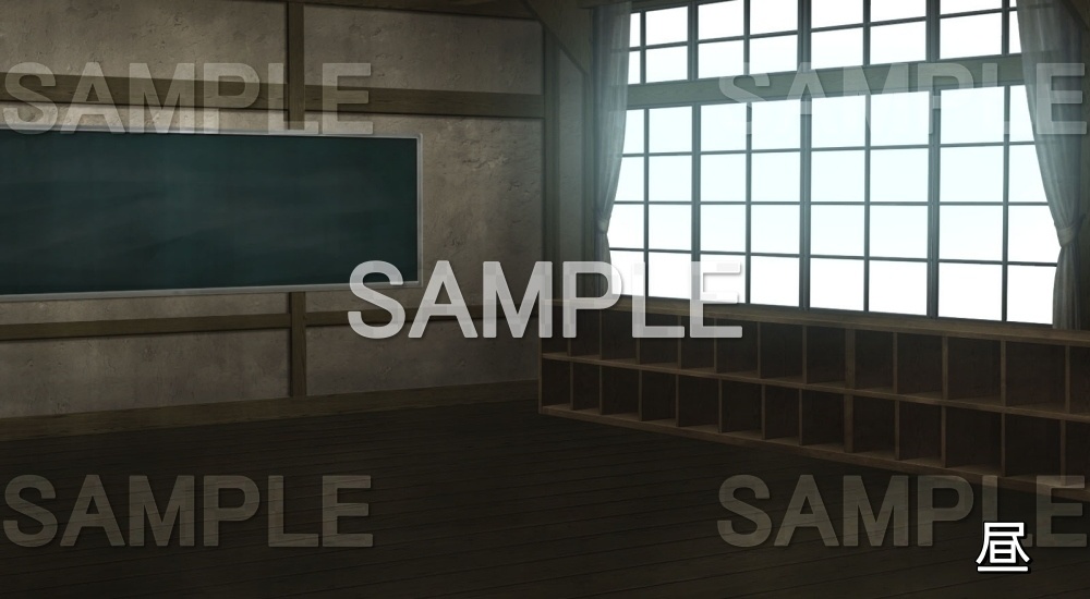 【背景素材】教室② (旧校舎・ホラー編-snowuta_024)