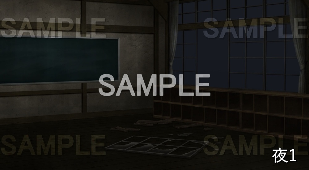 【背景素材】教室③ (旧校舎・ホラー編-snowuta_024)