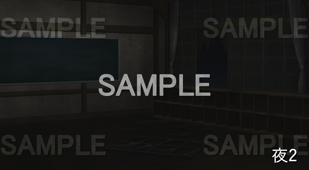 【背景素材】教室③ (旧校舎・ホラー編-snowuta_024)