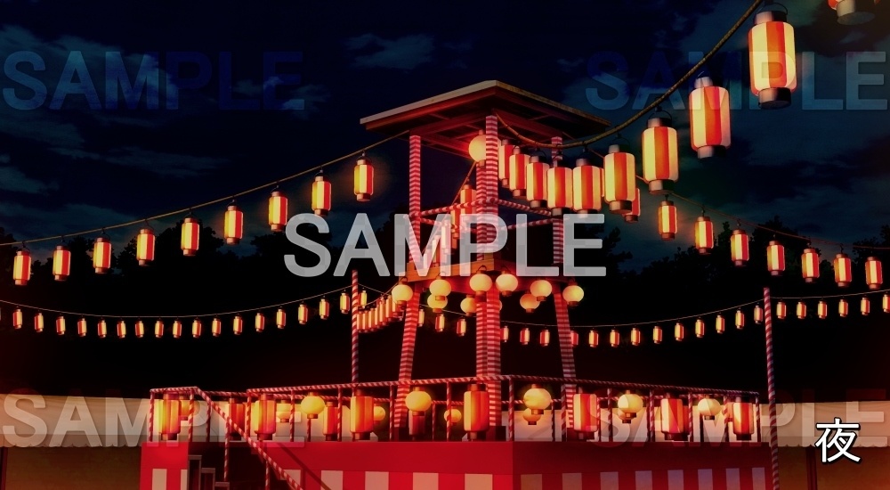 【背景素材】盆踊り(自然&夏編06-summer_bon)