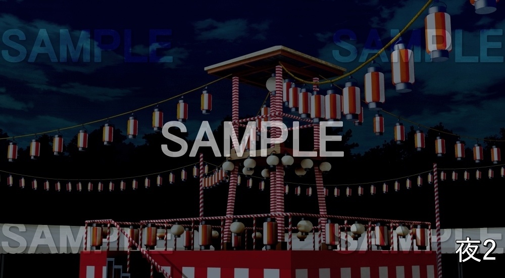 【背景素材】盆踊り(自然&夏編06-summer_bon)