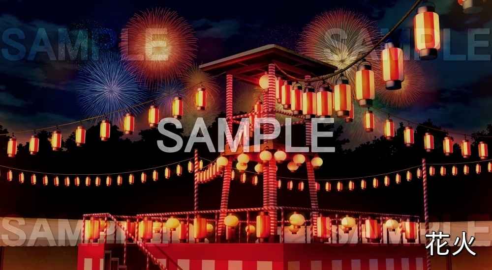 【背景素材】盆踊り(自然&夏編06-summer_bon)