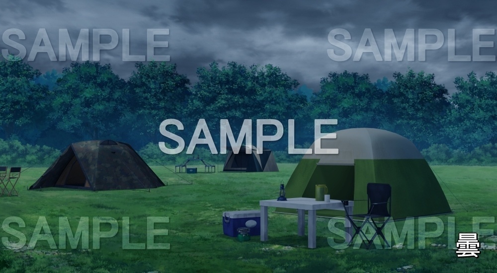 【背景素材】キャンプ(自然&夏編06-summer_camp)