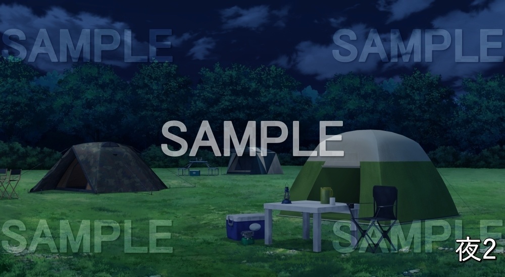 【背景素材】キャンプ(自然&夏編06-summer_camp)