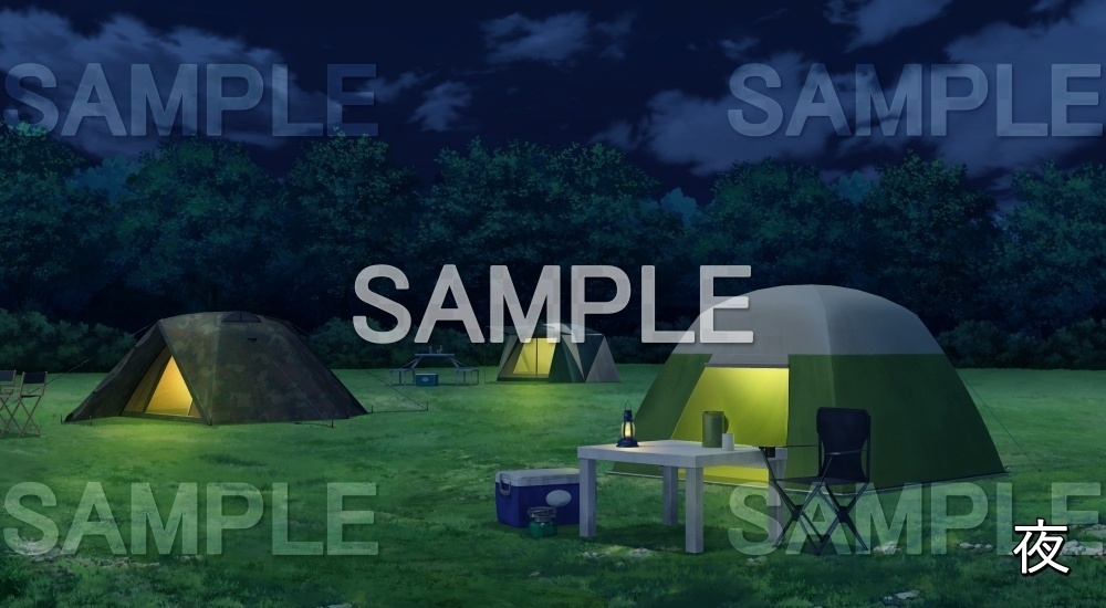 【背景素材】キャンプ(自然&夏編06-summer_camp)