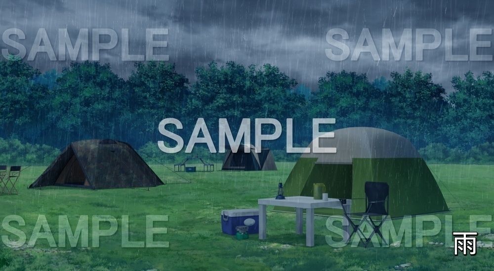 【背景素材】キャンプ(自然&夏編06-summer_camp)
