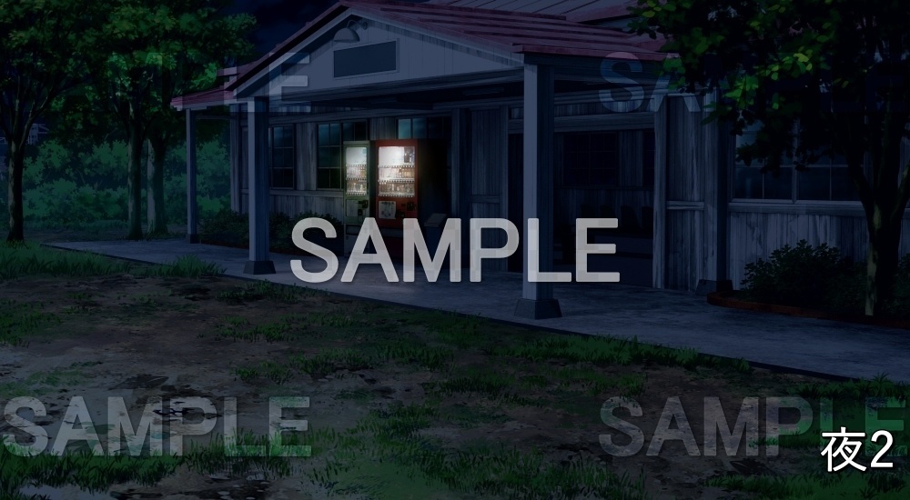 【背景素材】無人の駅④(自然&夏編06-summer_eki04)