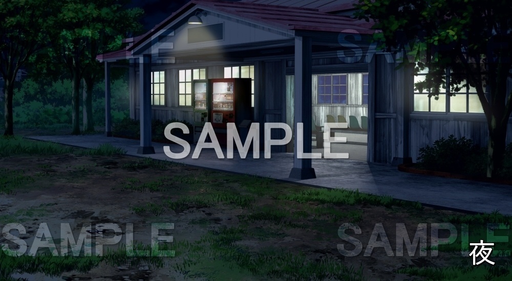 【背景素材】無人の駅④(自然&夏編06-summer_eki04)