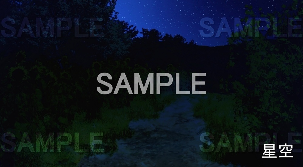 【背景素材】向日葵の道(自然&夏編06-summer_road)