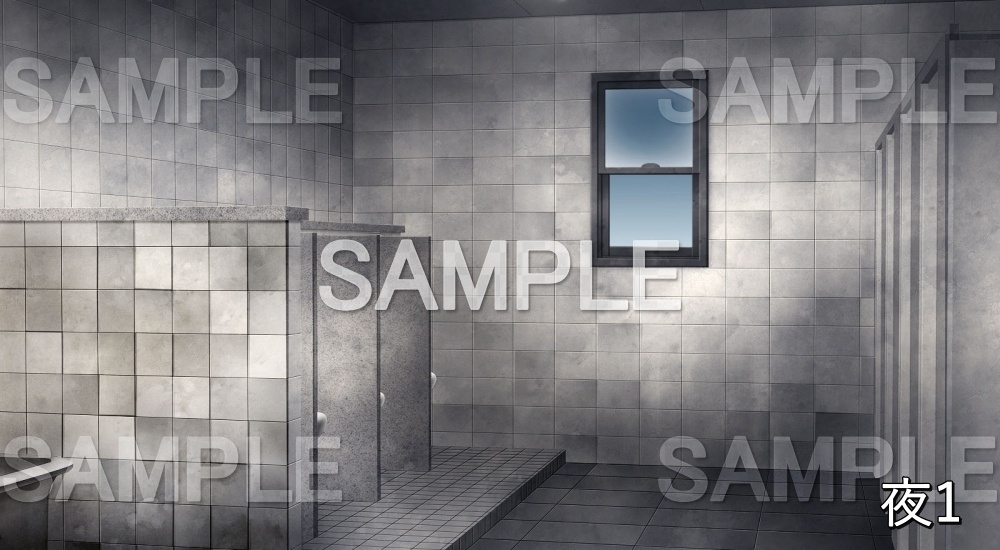 【背景素材】トイレ (旧校舎・ホラー編-snowuta_025)