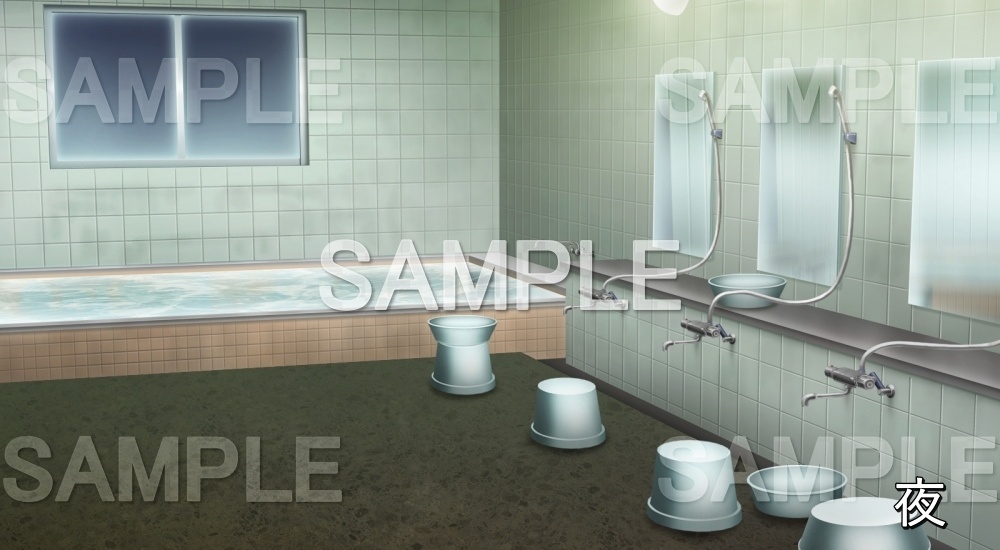 【背景素材】浴場/風呂 (旧校舎・ホラー編-snowuta_027)