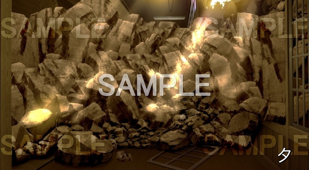 【背景素材】土砂/瓦礫② (旧校舎・ホラー編-snowuta_030i)