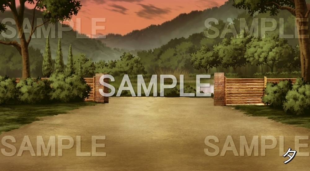 【背景素材】グラウンド/校門 (旧校舎・ホラー編-snowuta_035)