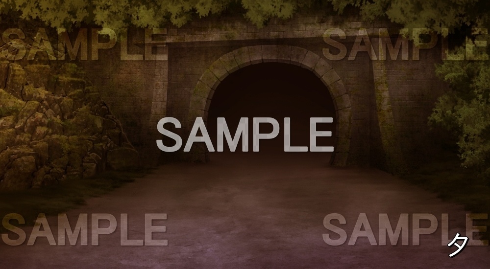 【背景素材】トンネル (旧校舎・ホラー編-snowuta_036)