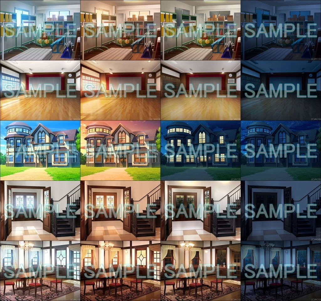 みにくる背景CG素材集『レトロ学園・寮編』part01【背景素材集】