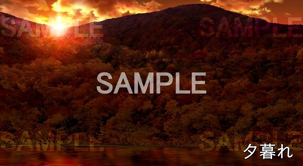 【背景素材】紅葉の山 (自然&秋編part07-autumn_mountain)