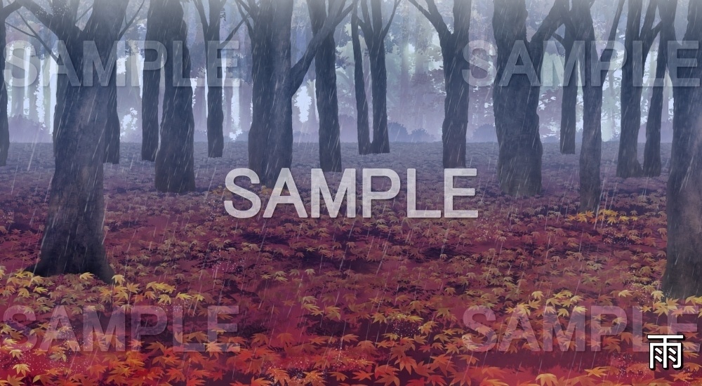 【背景素材】紅葉の絨毯 (自然&秋編part07-autumn_woods)