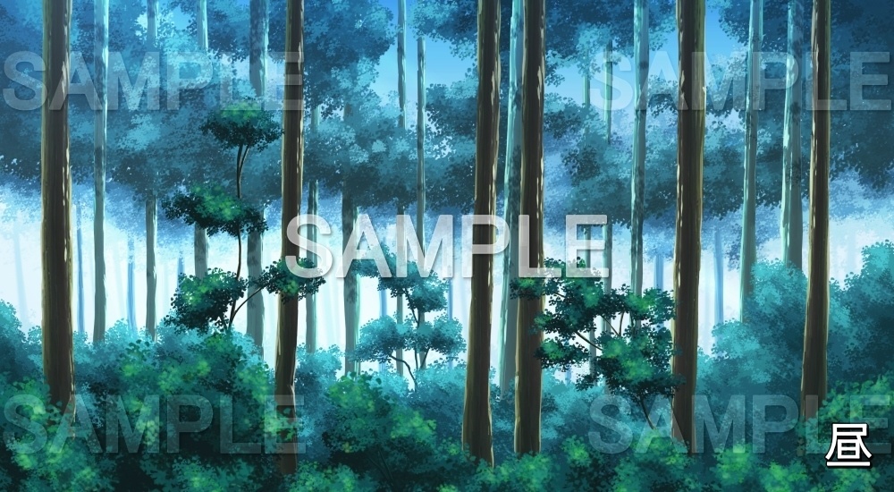 【背景素材】杉林 (自然編part01-green002)