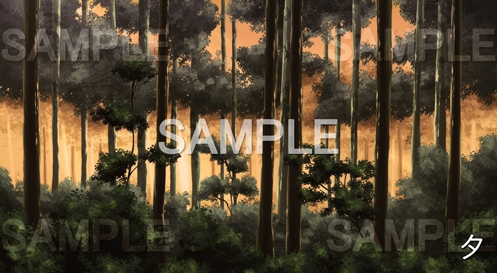 【背景素材】杉林 (自然編part01-green002)