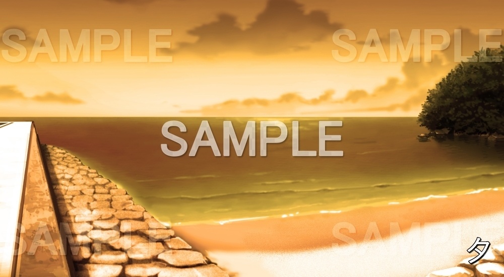 【背景素材】海と防波堤 (自然編part01-sea002)