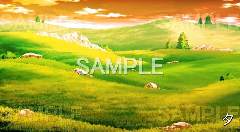 【背景素材】高原の山 (自然編part02-esprinature_03)