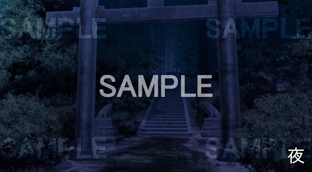 【背景素材】山中の鳥居 (自然編part02-mininuture_001)