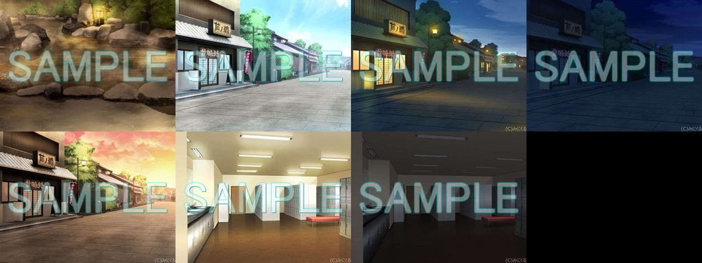 みにくる背景CG素材集『温泉街編』part01【背景素材集】