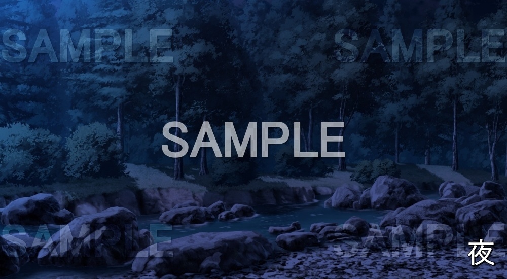 【背景素材】川/河 (自然編part02-mininature_002)