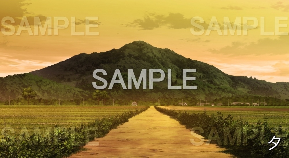 【背景素材】田んぼ道 (自然編part02-mininature_003)