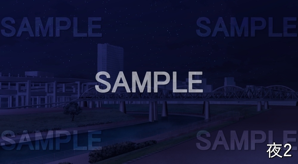 【背景素材】河川敷 (自然編part02-mininature_004)