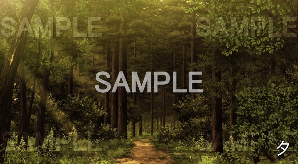 【背景素材】杉林/森林 (自然編part02-mininature_005)