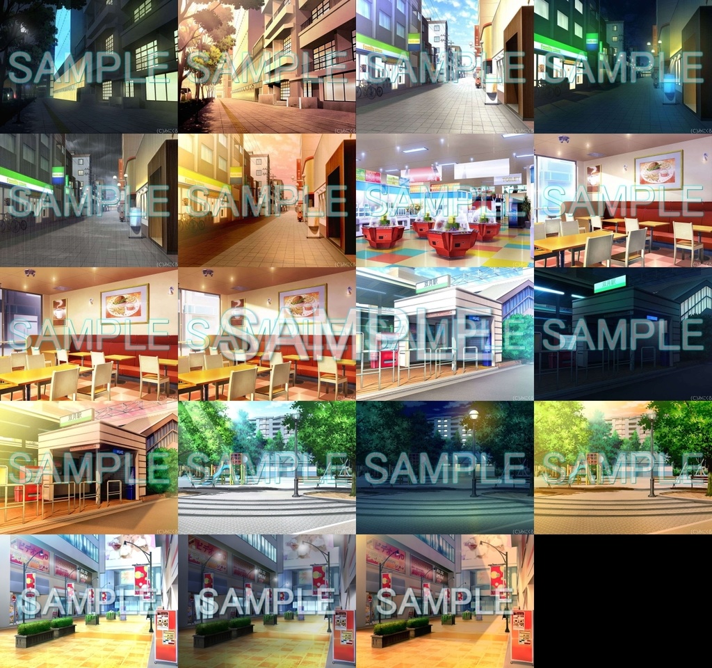 みにくる背景CG素材集『街編』part01【背景素材集】