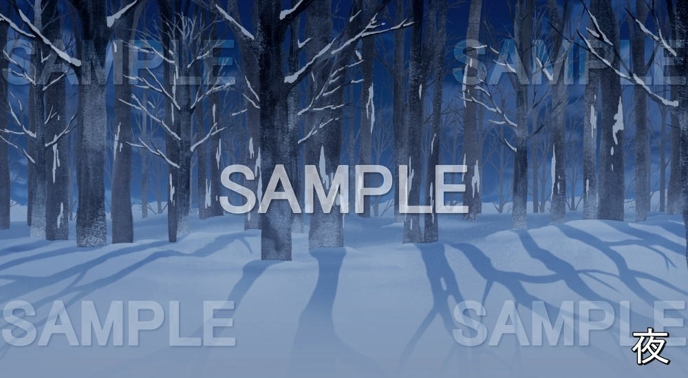 【背景素材】雪の森① (自然&冬編part08-winter_forest)