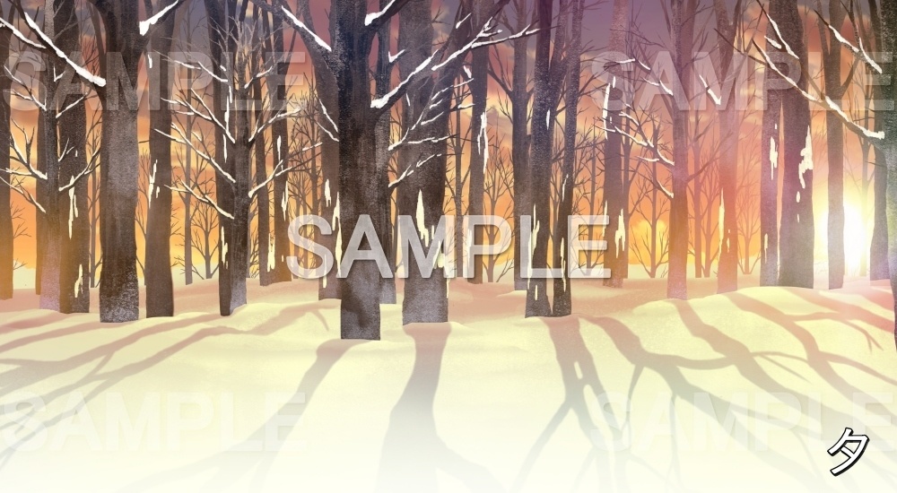 【背景素材】雪の森① (自然&冬編part08-winter_forest)