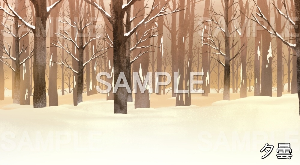【背景素材】雪の森① (自然&冬編part08-winter_forest)