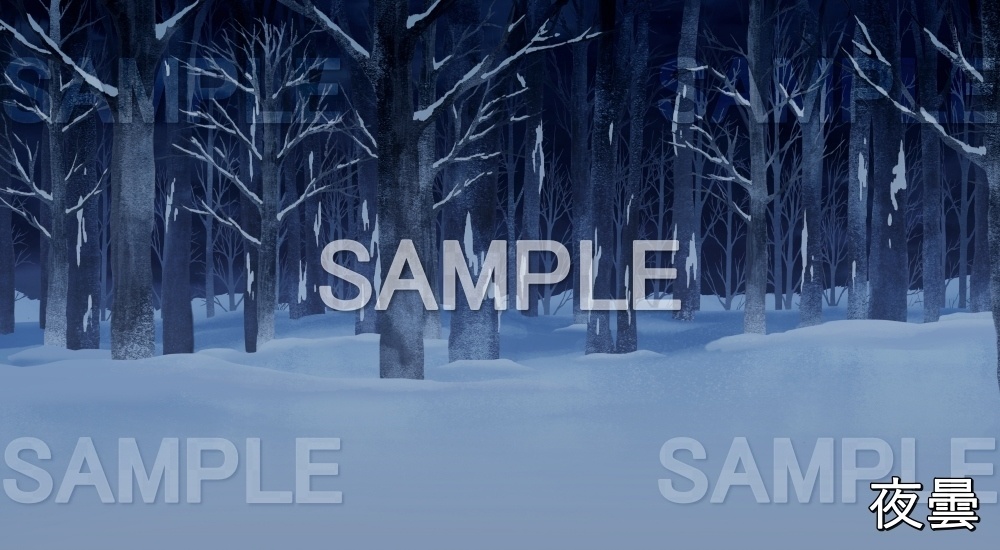 【背景素材】雪の森① (自然&冬編part08-winter_forest)