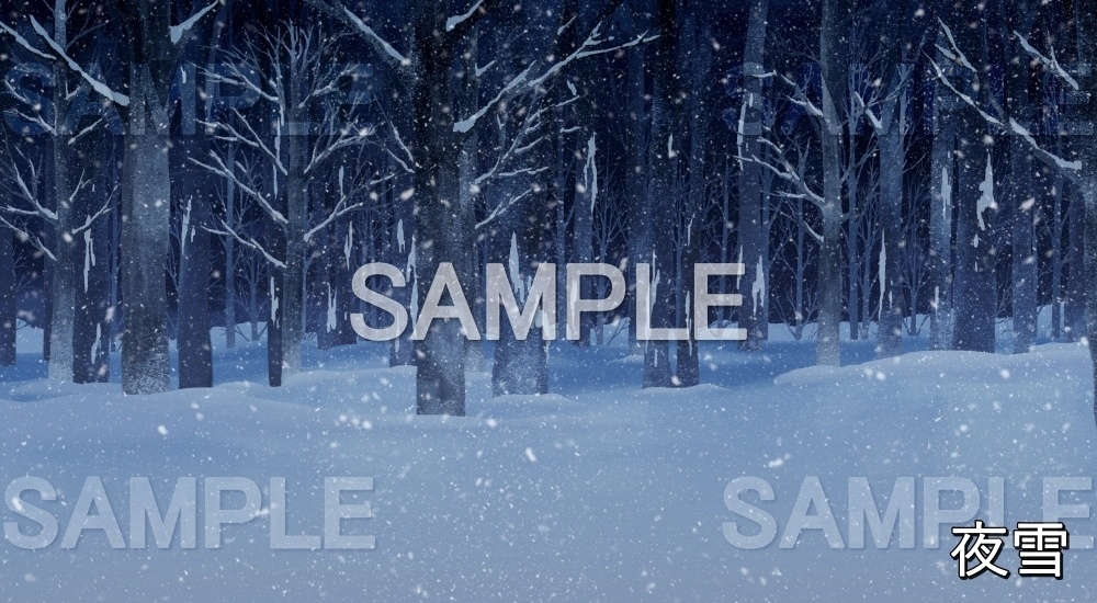 【背景素材】雪の森② (自然&冬編part08-winter_forest)