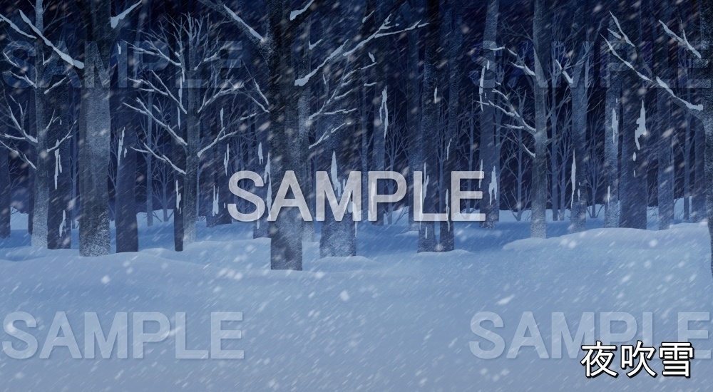【背景素材】雪の森② (自然&冬編part08-winter_forest)