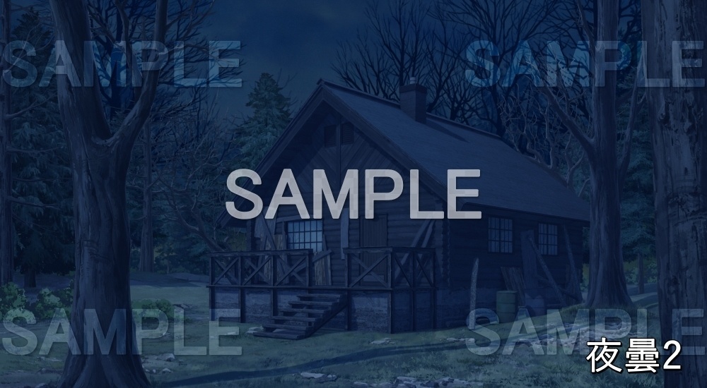 【背景素材】山小屋/避難小屋① (自然&冬編part08-winter_hut)