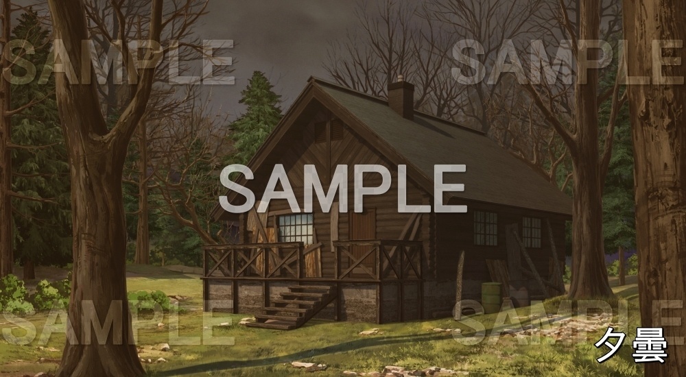 【背景素材】山小屋/避難小屋① (自然&冬編part08-winter_hut)