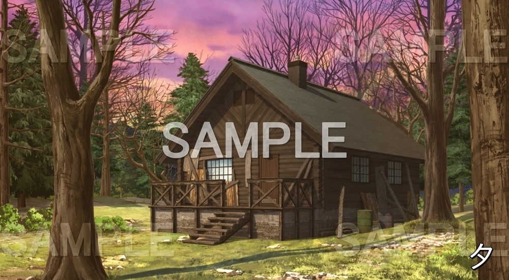 【背景素材】山小屋/避難小屋① (自然&冬編part08-winter_hut)