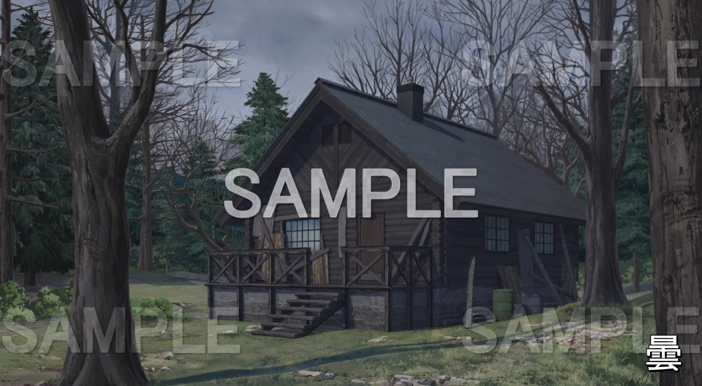 【背景素材】山小屋/避難小屋① (自然&冬編part08-winter_hut)
