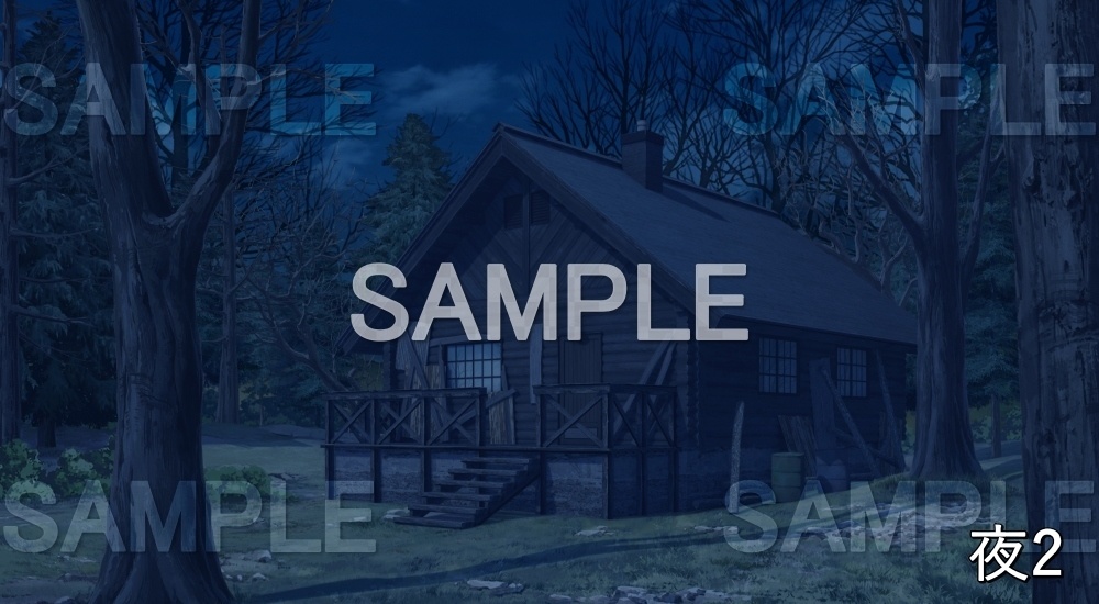 【背景素材】山小屋/避難小屋① (自然&冬編part08-winter_hut)