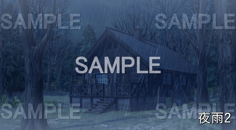 【背景素材】山小屋/避難小屋② (自然&冬編part08-winter_hut)