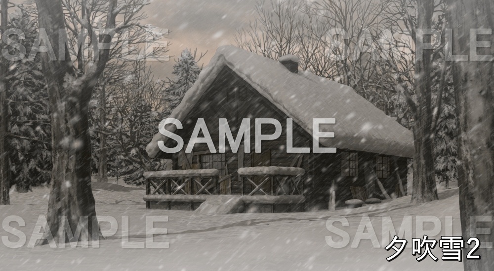 【背景素材】雪山小屋② (自然&冬編part08-winter_huts)