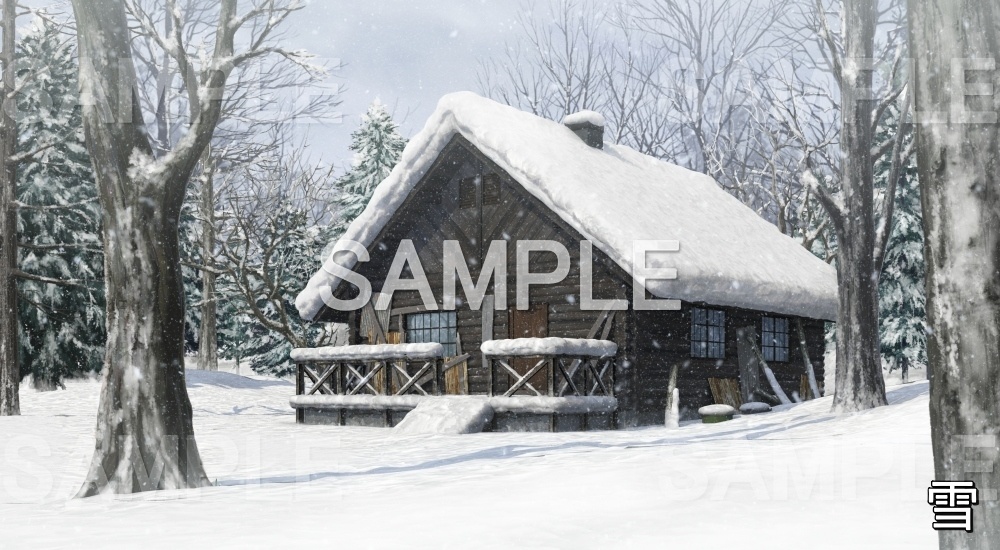 【背景素材】雪山小屋② (自然＆冬編part08-winter_huts)