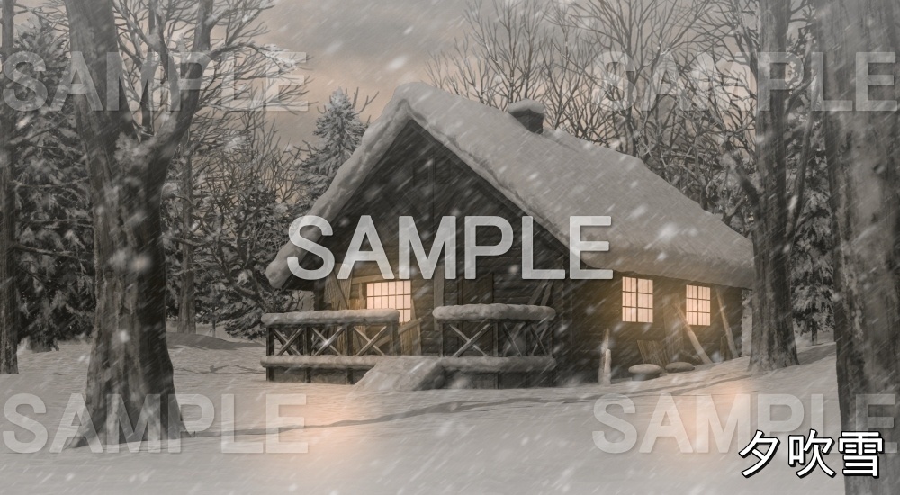 【背景素材】雪山小屋② (自然&冬編part08-winter_huts)