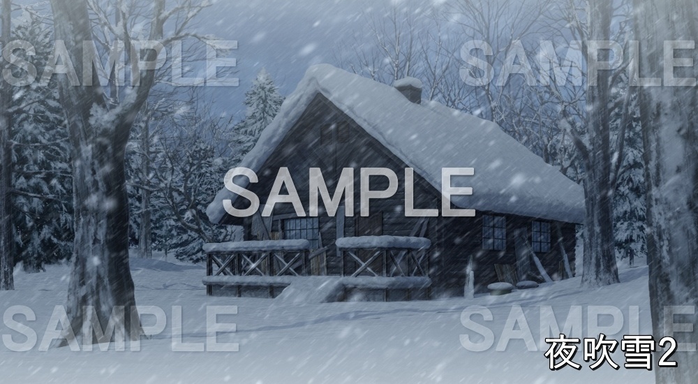 【背景素材】雪山小屋② (自然&冬編part08-winter_huts)