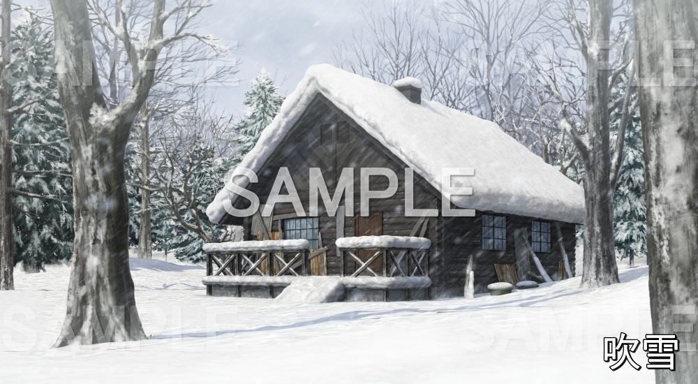 【背景素材】雪山小屋② (自然&冬編part08-winter_huts)
