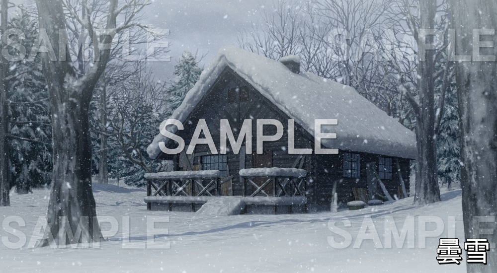 【背景素材】雪山小屋② (自然&冬編part08-winter_huts)